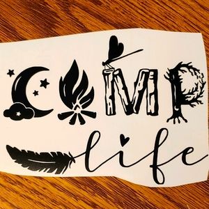 Camp Life Vinyl Decal